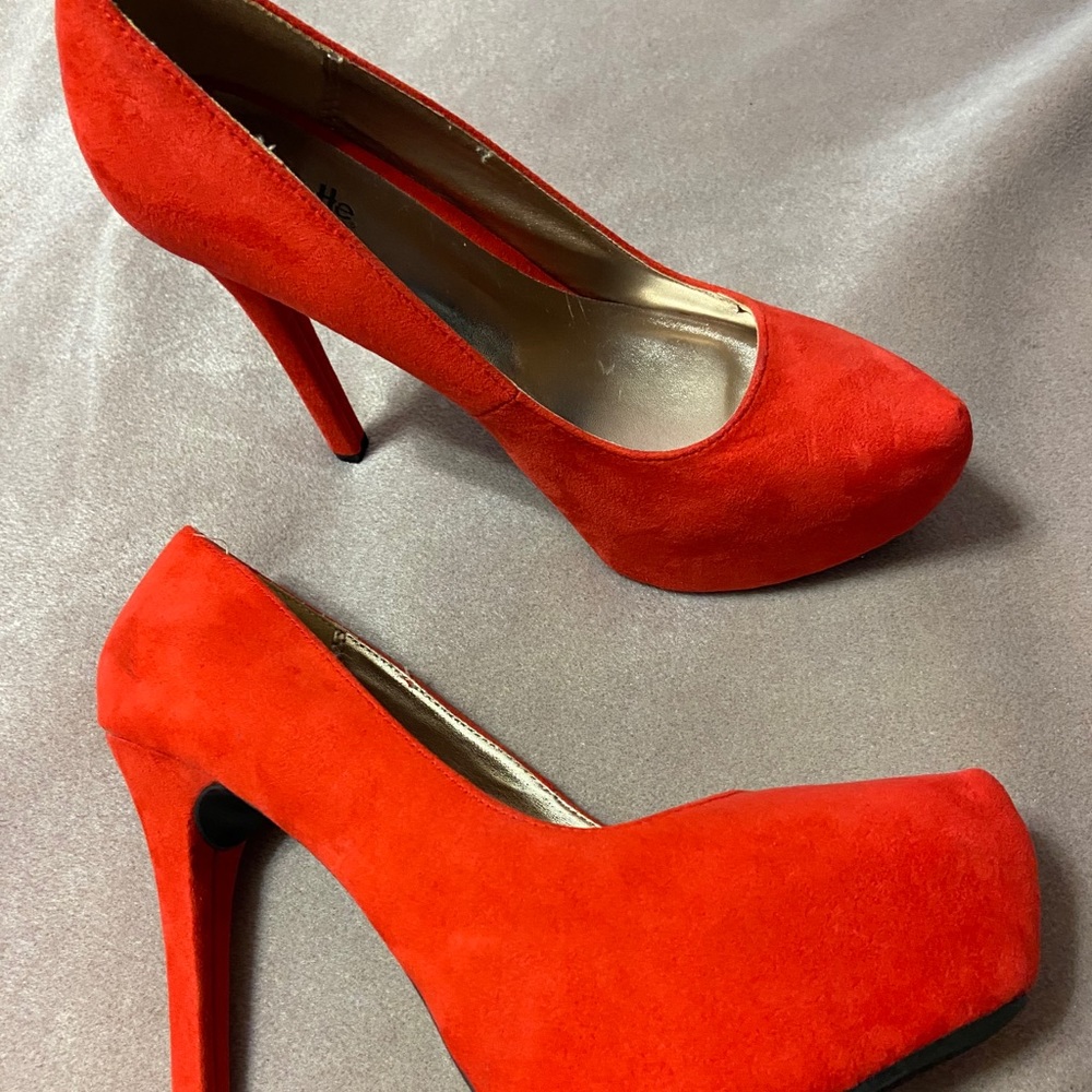 Charlotte Russe Red Orange heels